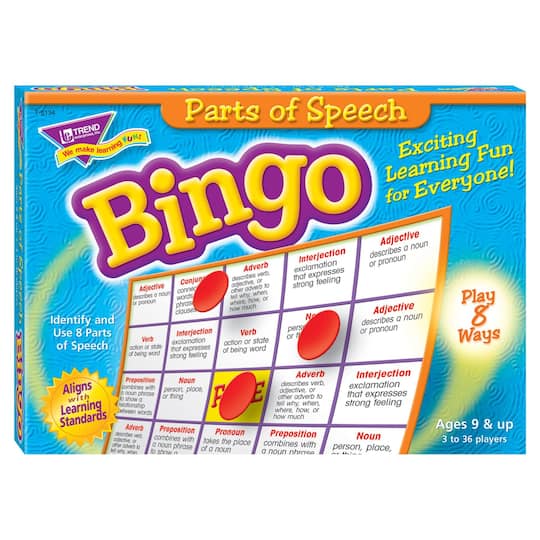 Trend Enterprises® Parts of Speech Bingo